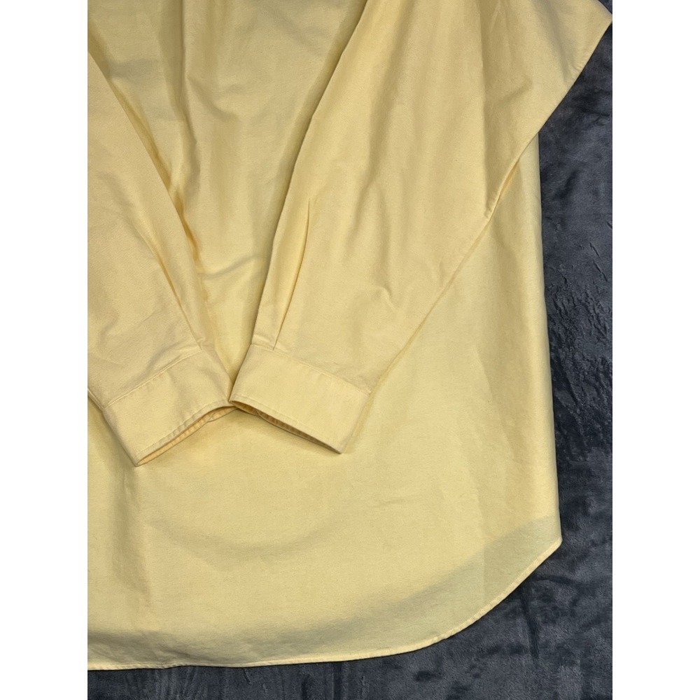 Ralph Lauren Blake XL Yellow Solid Cotton Long Sleeve Button-Down Preppy Shirt - Picture 15 of 16